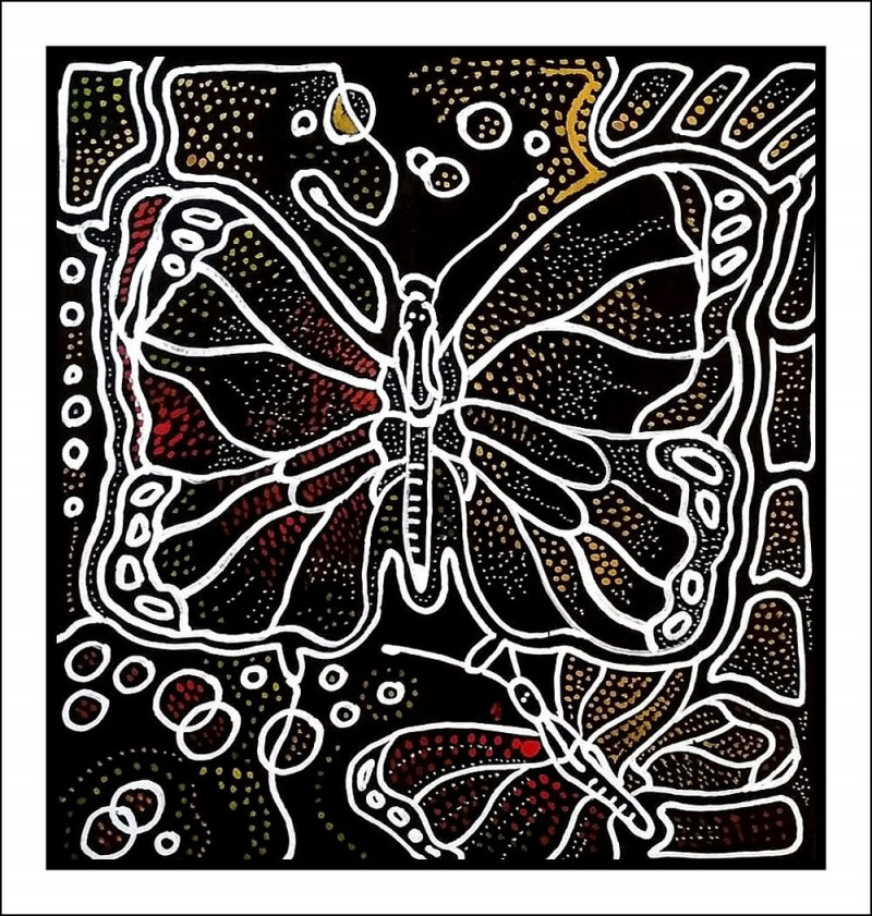 Butterfly original painting by Artūras Skopas . Animalistic Paintings
