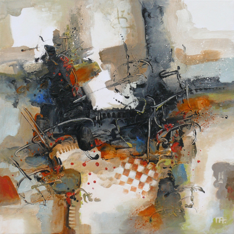 Arūnas Miliukas tapytas paveikslas Pažadinta ramybė, Abstrakti tapyba , paveikslai internetu