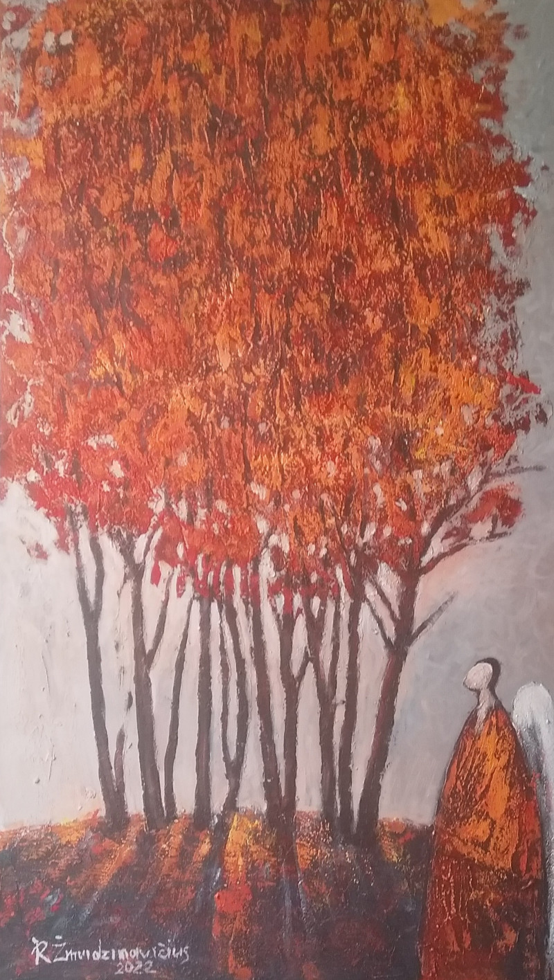 Sunny Autumn original painting by Romas Žmuidzinavičius. Calm paintings