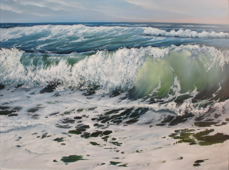 Povilas Dirgėla tapytas paveikslas Jūra 83, Jūros , paveikslai internetu