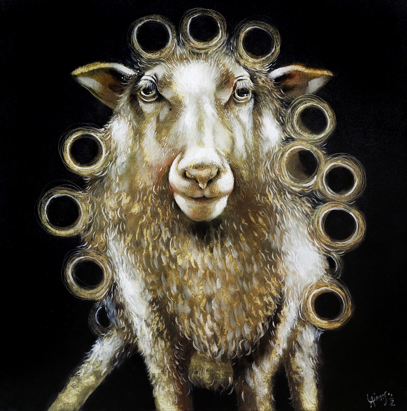 Laimonas Šmergelis tapytas paveikslas Prigauta nepasiruošusi, Animalistiniai paveikslai , paveikslai internetu