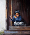 Serghei Ghetiu tapytas paveikslas A Melody of Tibet, Šokis - Muzika , paveikslai internetu
