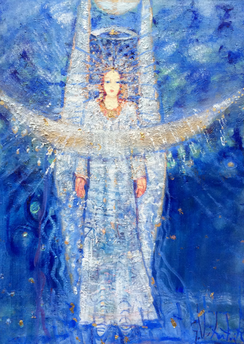 Angel / donation to Ukraine original painting by Gražina Vitartaitė. Angels
