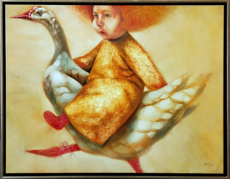 Laimonas Šmergelis tapytas paveikslas Raudonos kojinaitės, Išlaisvinta fantazija , paveikslai internetu