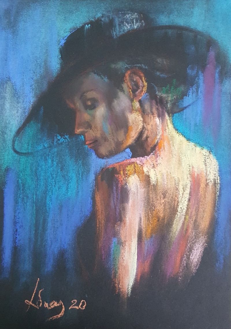 Linas Bražukas tapytas paveikslas Išeinanti, Moters grožis , paveikslai internetu