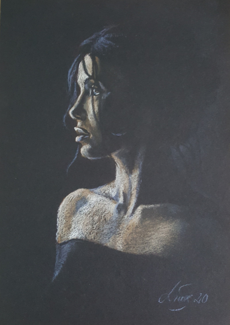 Linas Bražukas tapytas paveikslas Nuostaba, Moters grožis , paveikslai internetu