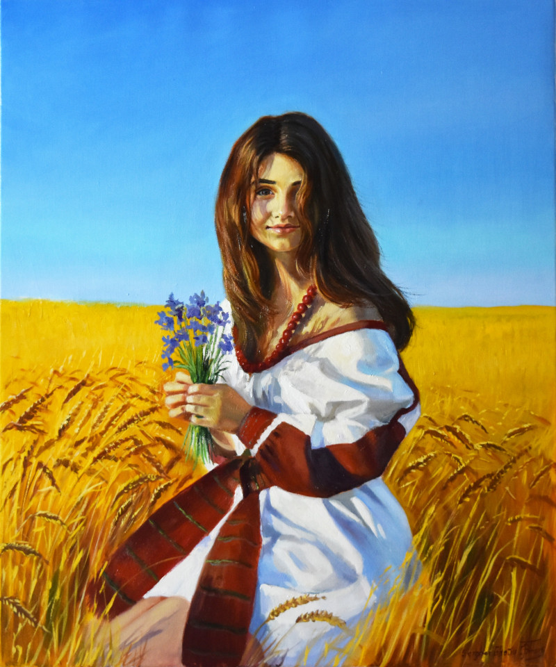 I am Ukraine original painting by Serghei Ghetiu. Paintings With People
