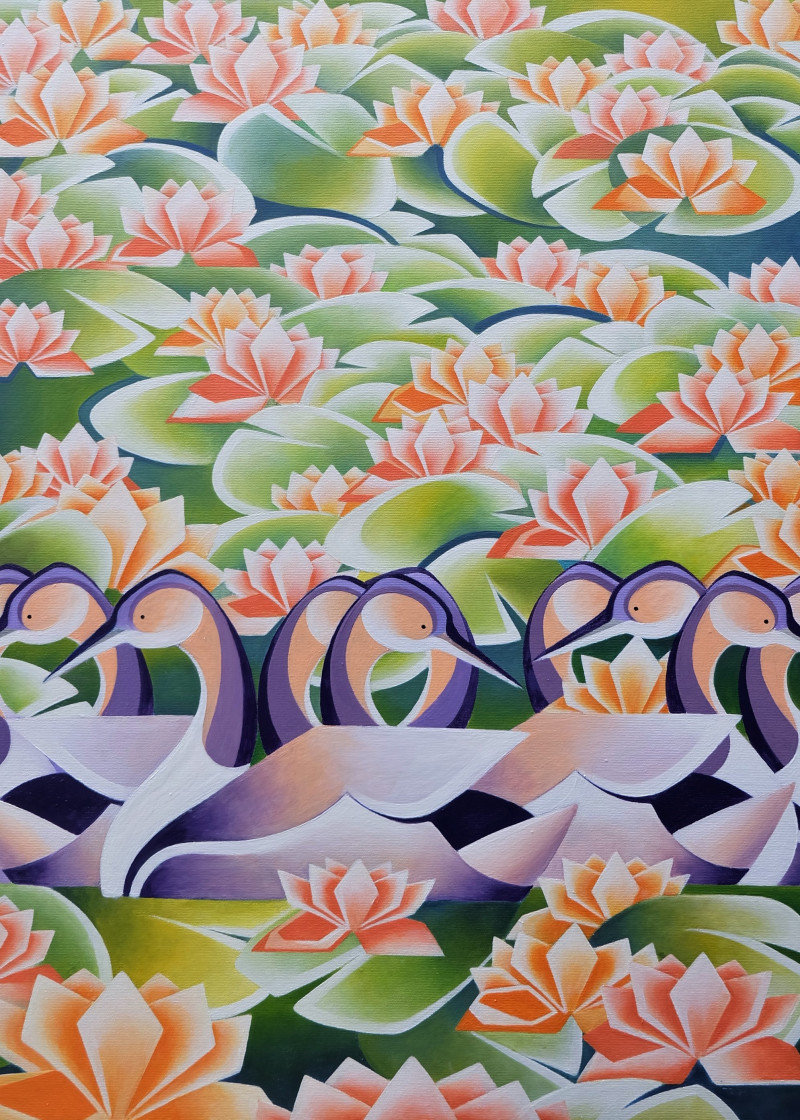 Kristina Šaudinytė tapytas paveikslas Ruduo tvenkinyje, Gėlės , paveikslai internetu