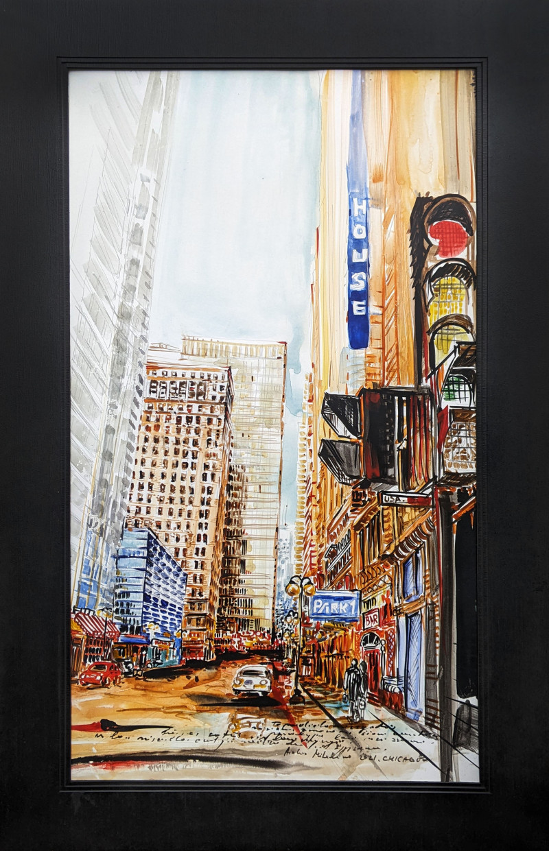 Aidas Mikelėnas tapytas paveikslas Čikagos judėjimas, Galerija , paveikslai internetu