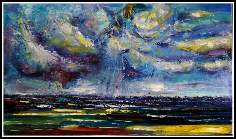 Leonardas Černiauskas tapytas paveikslas Po audros, Peizažai , paveikslai internetu