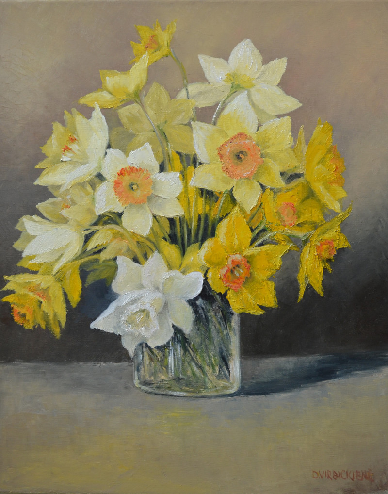 Spring original painting by Danutė Virbickienė. Talk Of Flowers
