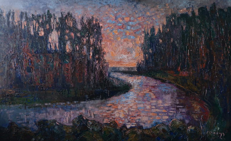 The Bend of The River original painting by Simonas Gutauskas. Landscapes