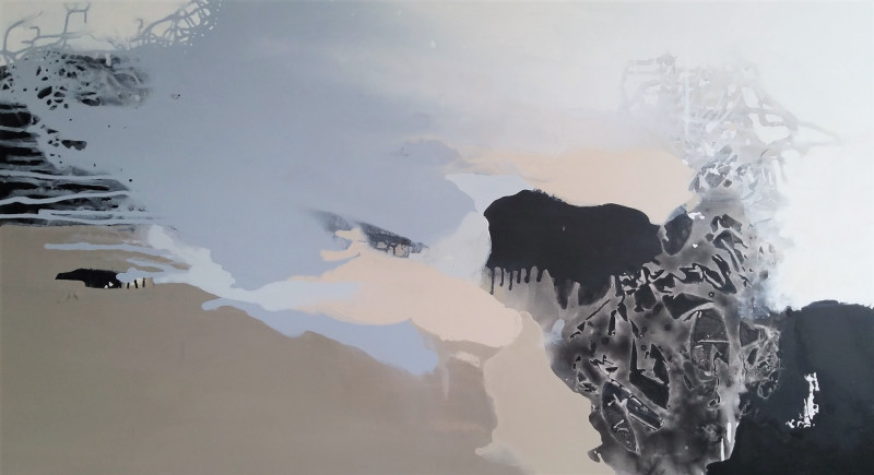 Dalia Kirkutienė tapytas paveikslas Atvirlaiškis, Abstrakti tapyba , paveikslai internetu