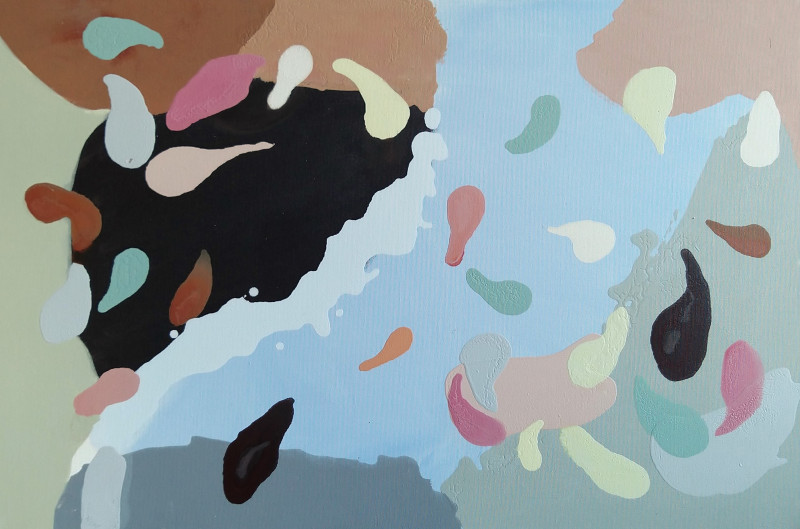 Dalia Kirkutienė tapytas paveikslas Upelis, Abstrakti tapyba , paveikslai internetu