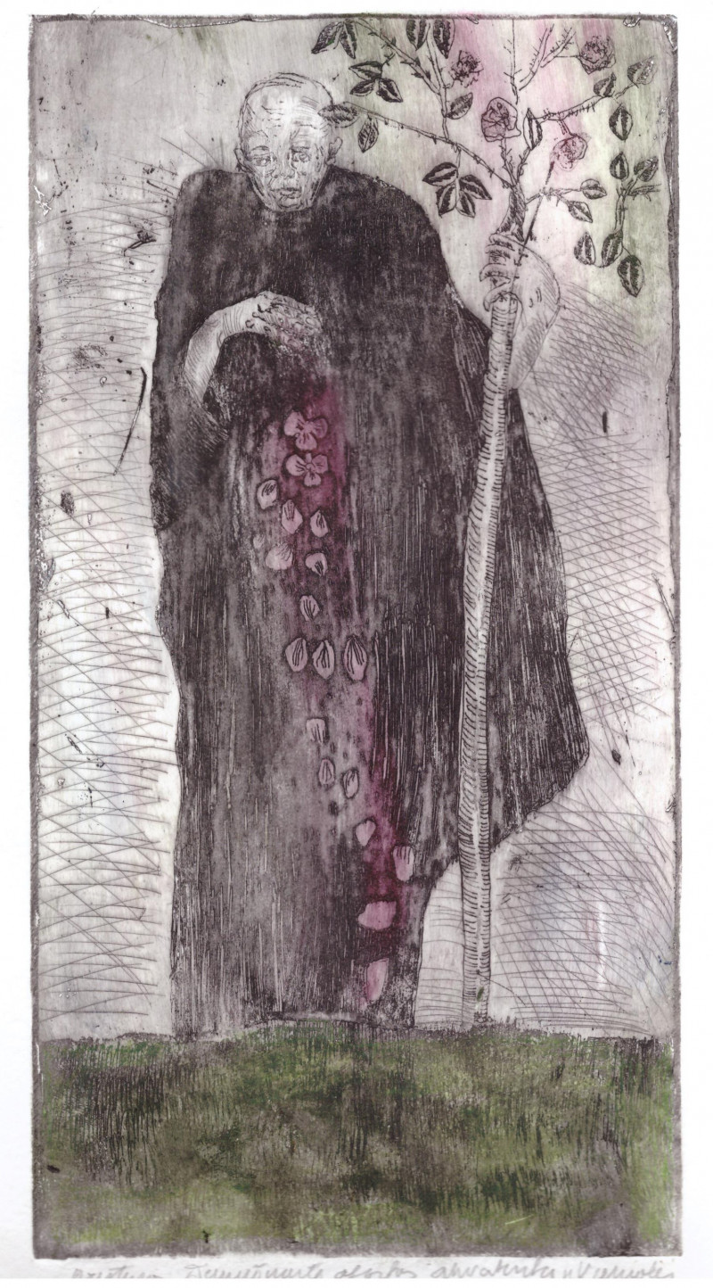 Kristina Daniūnaitė tapytas paveikslas Vienuolis, Sakralinis , paveikslai internetu