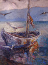 Simonas Gutauskas tapytas paveikslas Žvejų valtis, Marinistiniai paveikslai , paveikslai internetu