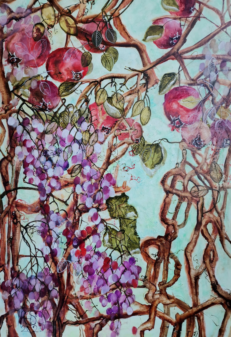 Inesa Škeliova tapytas paveikslas Vyno mėgėjams 11, Peizažai , paveikslai internetu