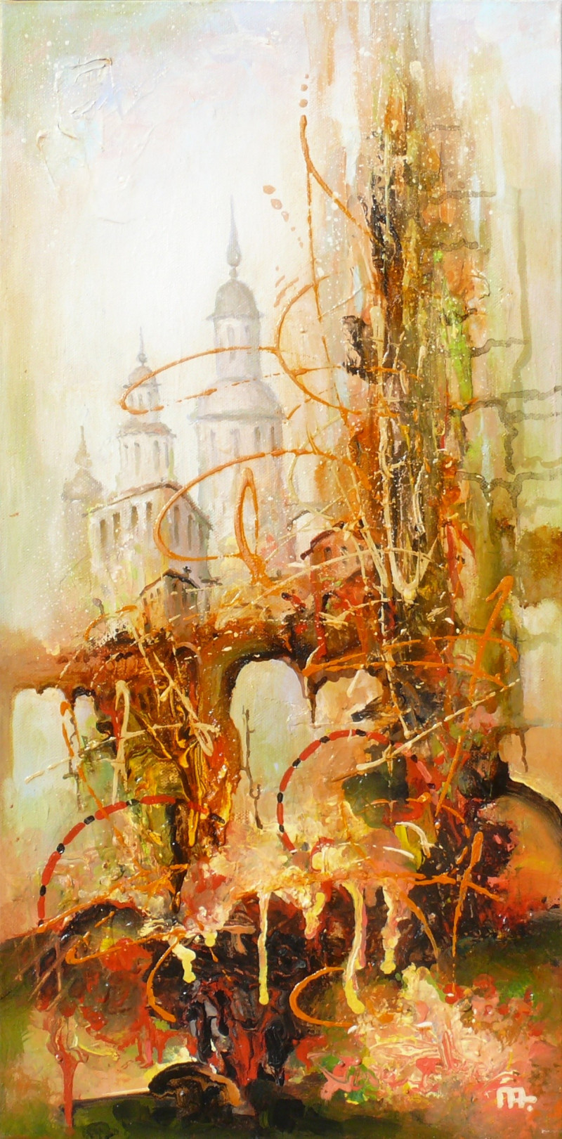 Arūnas Miliukas tapytas paveikslas Pažadintas miestas, Išlaisvinta fantazija , paveikslai internetu