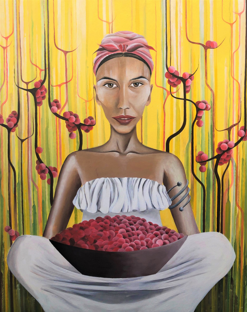 Kristina Šaudinytė tapytas paveikslas Derlius, Moters grožis , paveikslai internetu