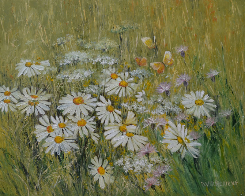 Breath of Summer original painting by Danutė Virbickienė. Talk Of Flowers
