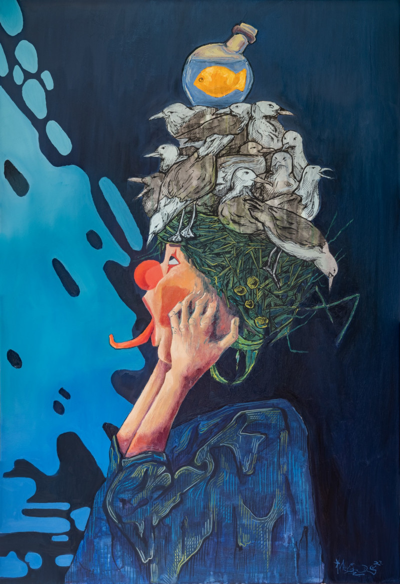 Mindaugas Pupelis tapytas paveikslas Pelkių vanda, Išlaisvinta fantazija , paveikslai internetu