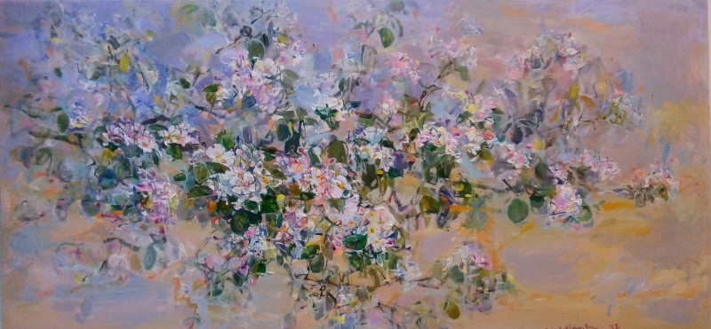 Blooms original painting by Jonas Šidlauskas. Talk Of Flowers