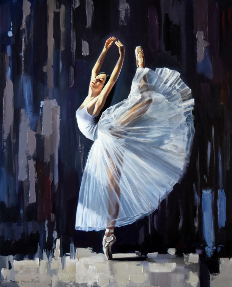 Serghei Ghetiu tapytas paveikslas THE BEAUTY OF DANCE, Šokis - Muzika , paveikslai internetu