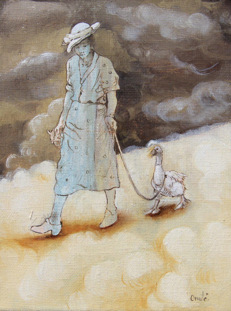 Walking in the Clouds / donation to Ukraine original painting by Onutė Juškienė. Slava Ukraini