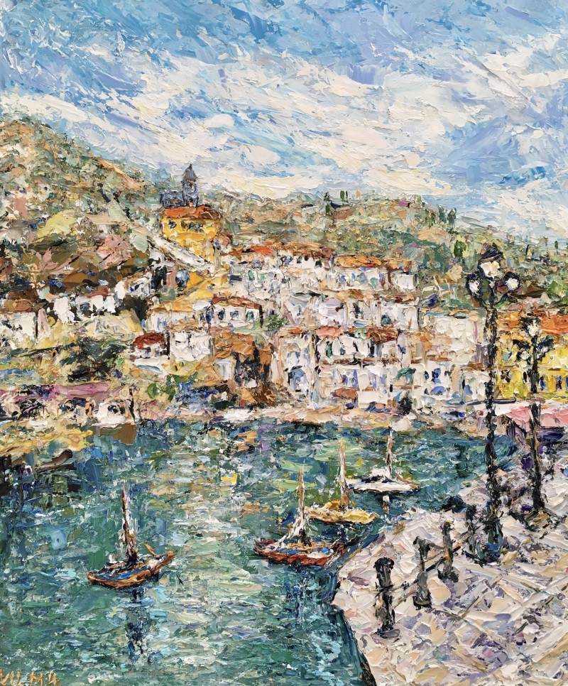 Amalfi coast original painting by Vilma Gataveckienė. Landscapes