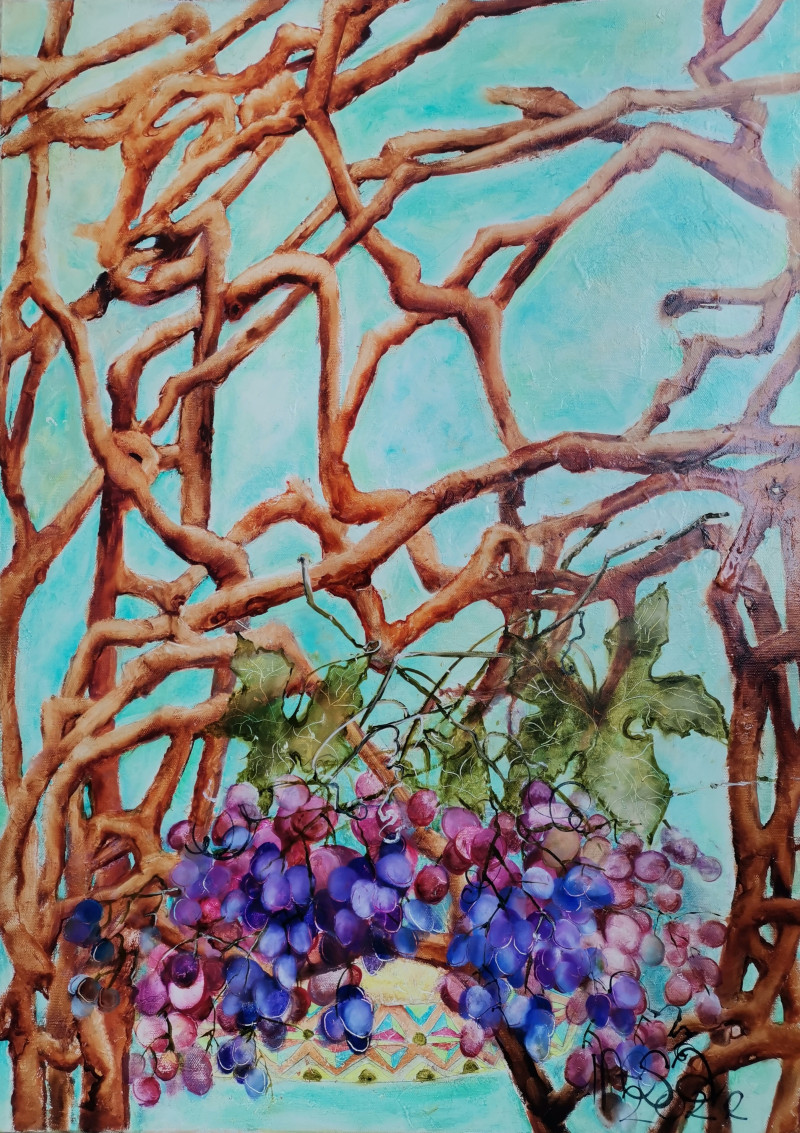 For a Wine Lovers 13 original painting by Inesa Škeliova. For living room