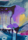 Giedrė Balčiūnaitė tapytas paveikslas Mushroom Valley (diptikas), Abstrakti tapyba , paveikslai internetu