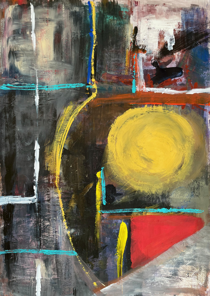 Dalius Jonaitis tapytas paveikslas Keisti sapnai, Abstrakti tapyba , paveikslai internetu