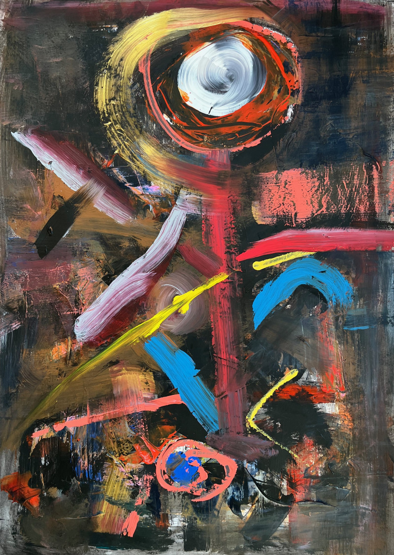 Dalius Jonaitis tapytas paveikslas Šokantis žmogus, Abstrakti tapyba , paveikslai internetu