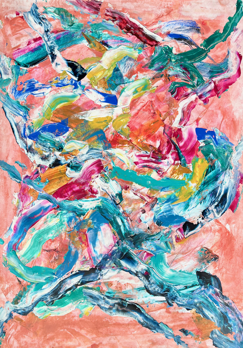 Dalius Jonaitis tapytas paveikslas Spalvotos mintys, Abstrakti tapyba , paveikslai internetu