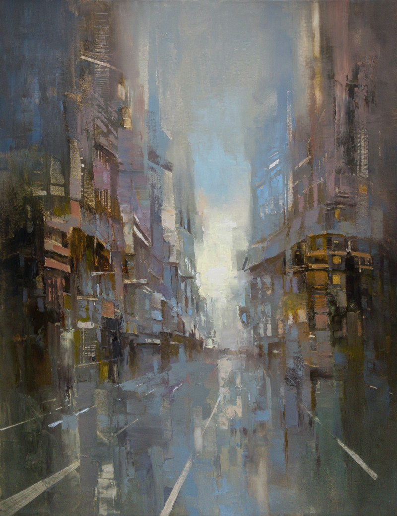 Aleksandr Jerochin tapytas paveikslas Miesto ritmai, Urbanistinė tapyba , paveikslai internetu