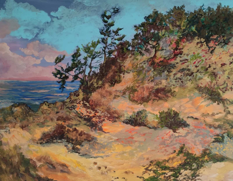 Pines in Seaside original painting by Birutė Butkienė. Landscapes