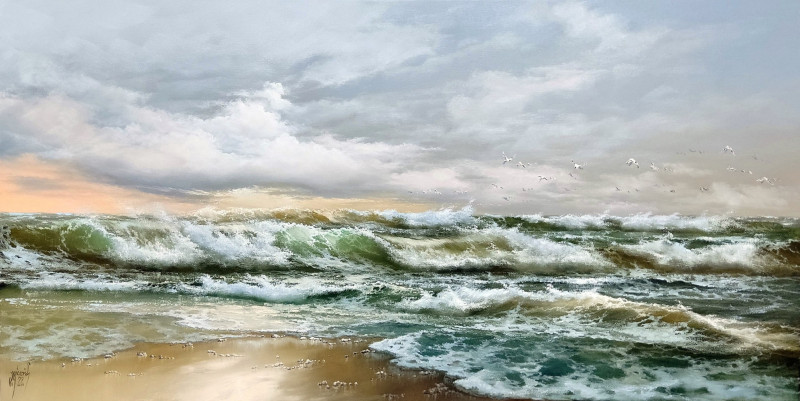 Baltic Sea 16 original painting by Valdas Ančeris. Sea