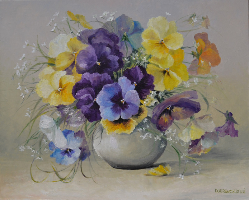 Spring Awakening original painting by Danutė Virbickienė. Talk Of Flowers