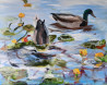 Un-cooked Ducks I original painting by Vilma Vasiliauskaitė. Animalistic Paintings