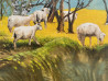Lambs / donation to Ukraine original painting by Onutė Juškienė. Slava Ukraini