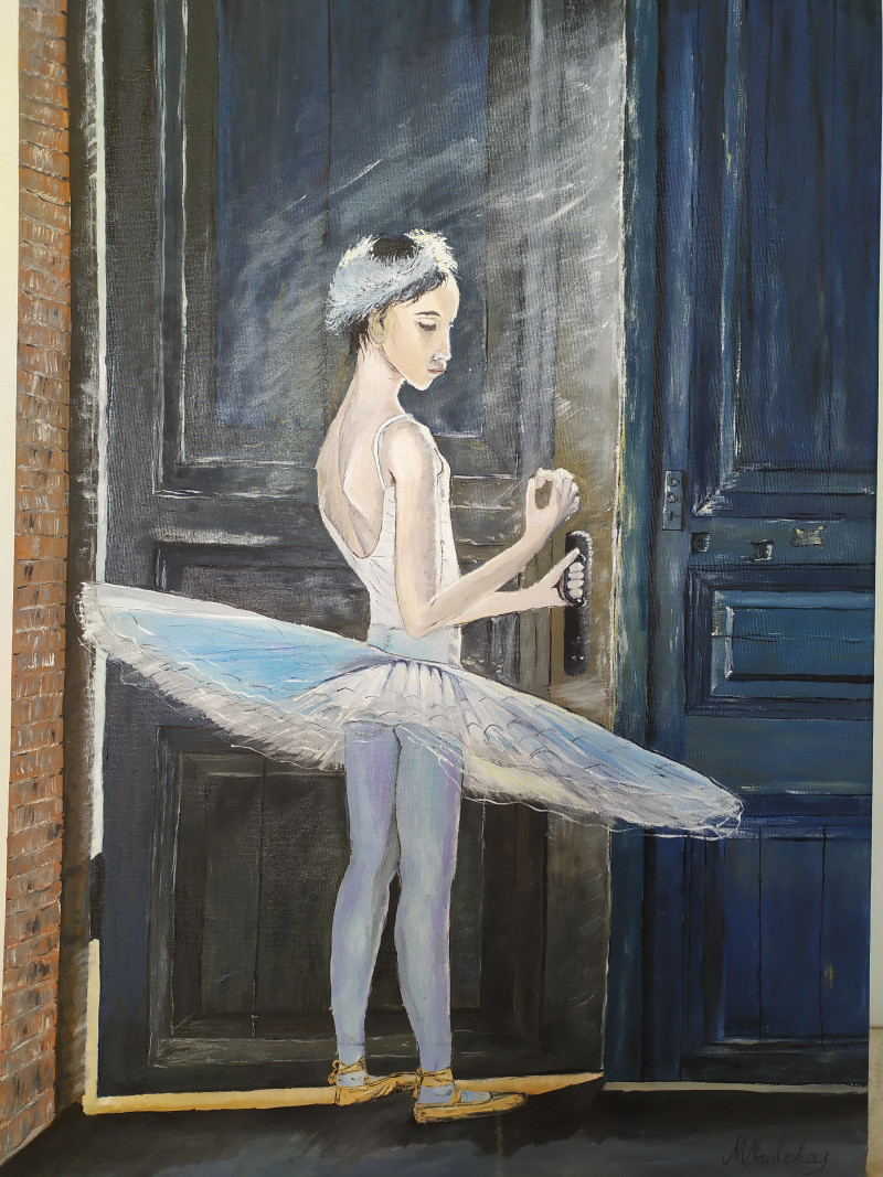 Ballet Student original painting by Mantas Naulickas. Dance - Music
