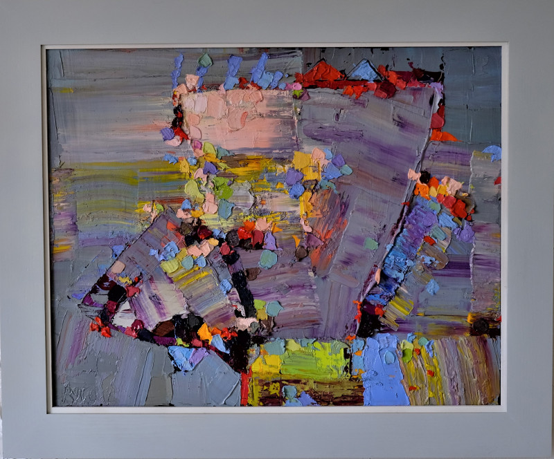 Rytas Jurgelis tapytas paveikslas Gėlė vėjyje, Abstrakti tapyba , paveikslai internetu