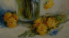 Irma Pažimeckienė tapytas paveikslas Iš pienių pievos, Gėlės , paveikslai internetu
