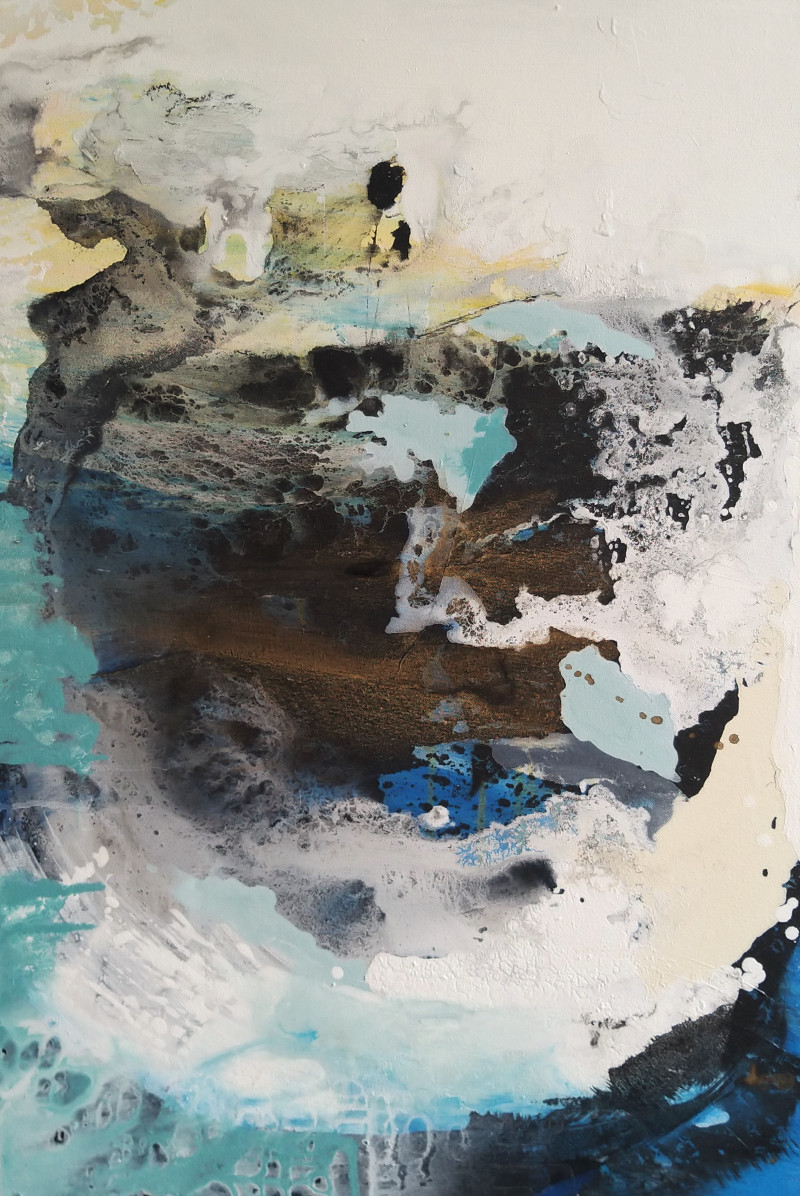Dalia Kirkutienė tapytas paveikslas Šilumos preliudija, Abstrakti tapyba , paveikslai internetu
