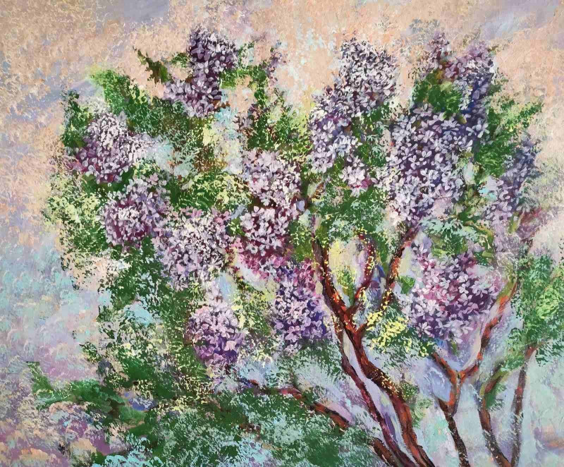 Lilacs original painting by Birutė Butkienė. Flowers