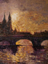 Simonas Gutauskas tapytas paveikslas Tiltas į miestą, Peizažai , paveikslai internetu