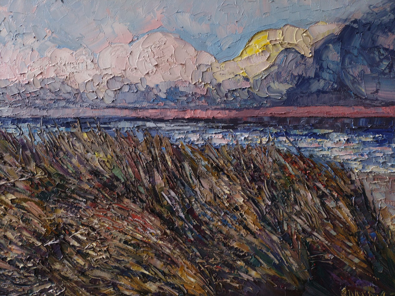 Simonas Gutauskas tapytas paveikslas Pajūrio smilgos, Peizažai , paveikslai internetu