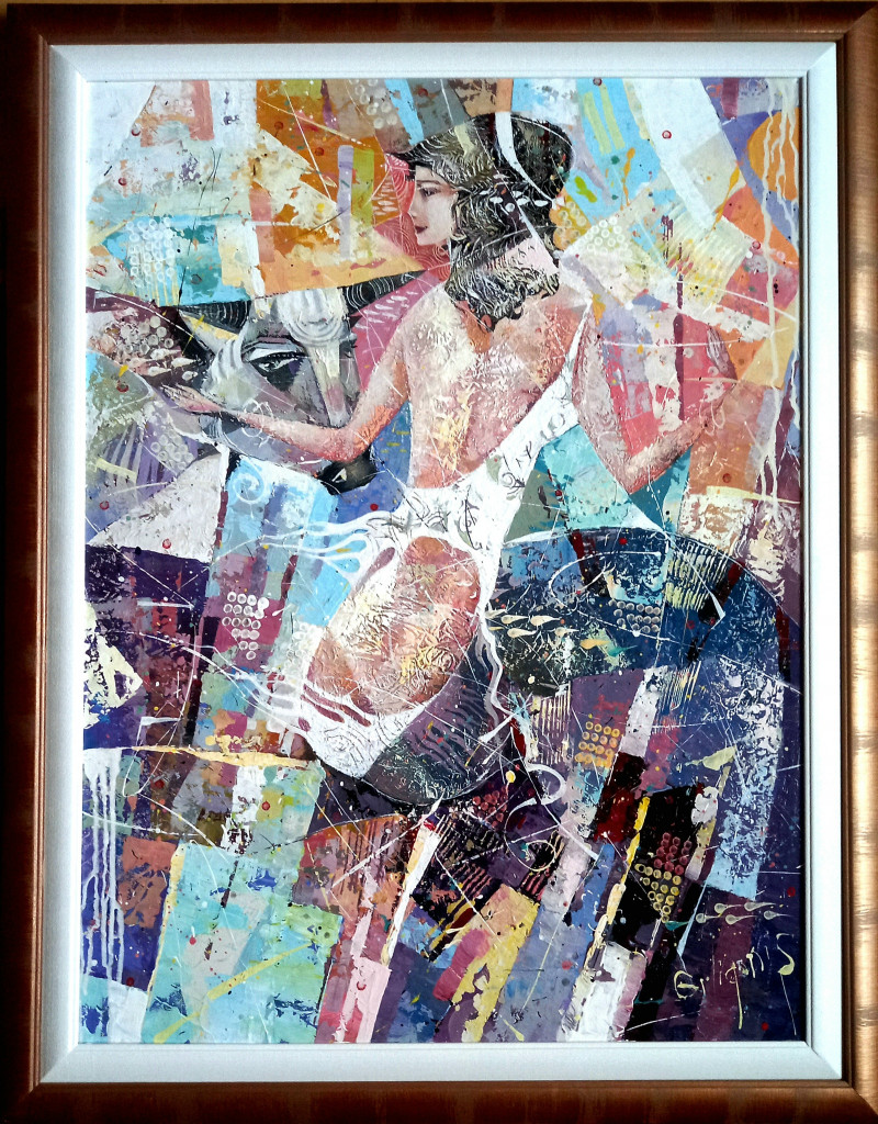 Česlovas Grigonis tapytas paveikslas Kaip Europa jautį gundė, Fantastiniai paveikslai , paveikslai internetu