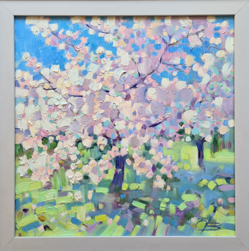 Sakura original painting by Svetlana Ovinova. Landscapes