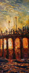 Simonas Gutauskas tapytas paveikslas Žvejai ant tilto, Peizažai , paveikslai internetu